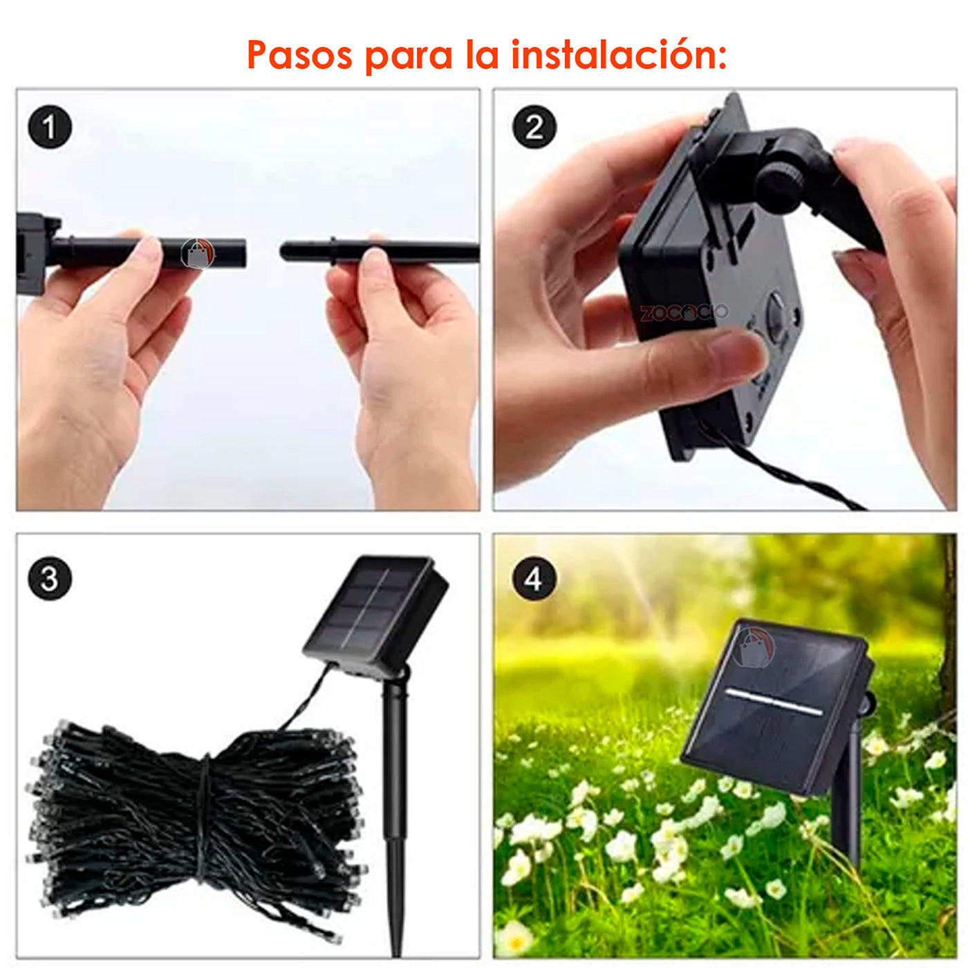 Luces Navidad Panel Solar