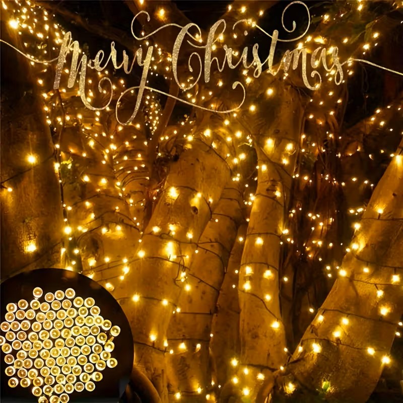 Luces Navidad Panel Solar
