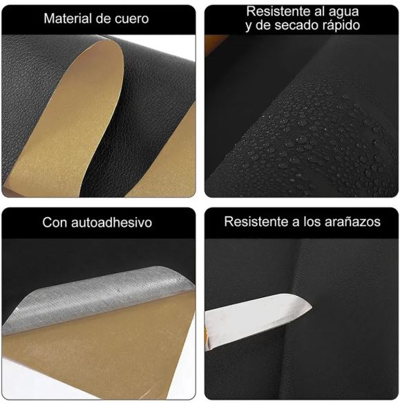 Cuero sintético adhesivo