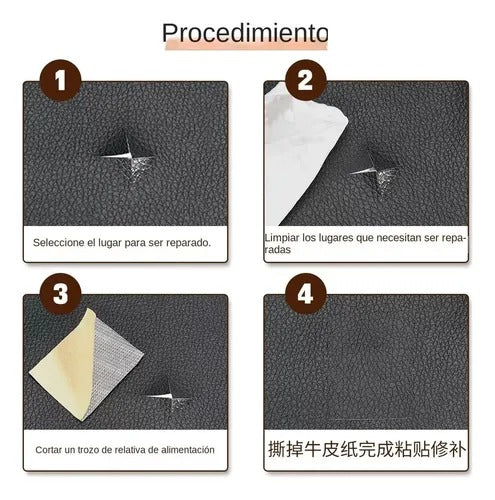 Cuero sintético adhesivo