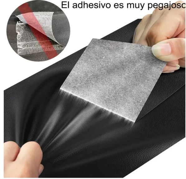 Cuero sintético adhesivo
