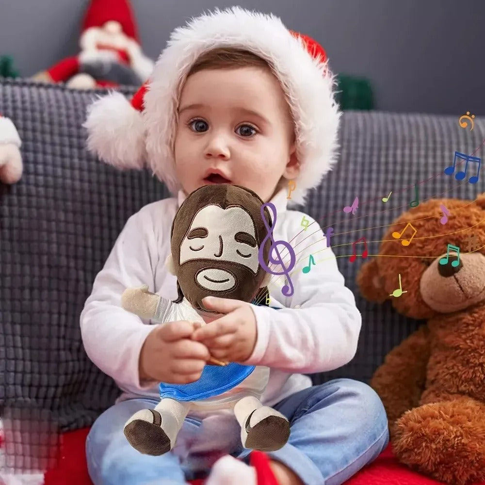 Peluche Jesús que abraza y brilla