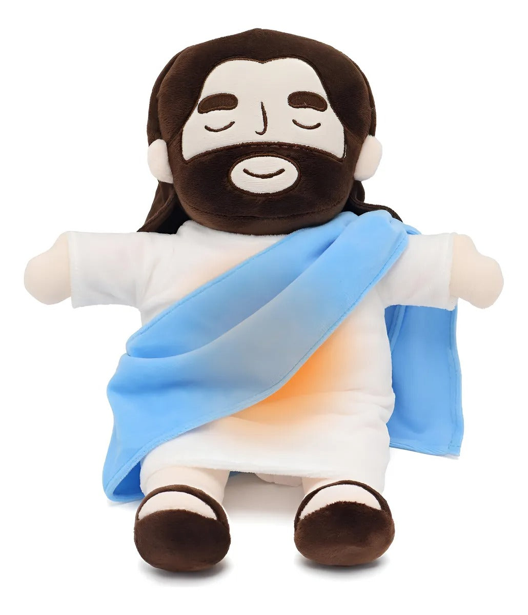 Peluche Jesús que abraza y brilla